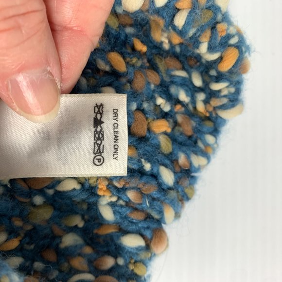 Liz Claiborne Womens Jacket Size Medium Nubby Blue Brown 3/4 Sleeves - Picture 5 of 5